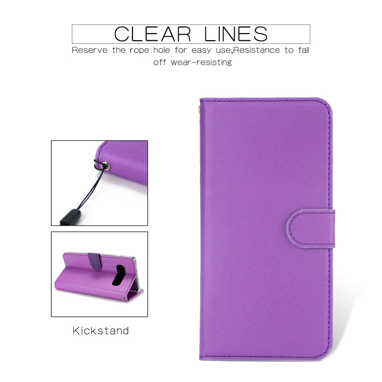 For Samsung Galaxy S10e Cross Texture Detachable Leather Phone Case