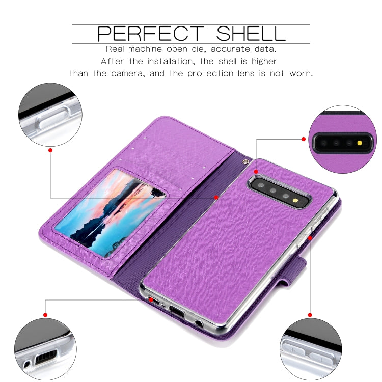 For Samsung Galaxy S10e Cross Texture Detachable Leather Phone Case