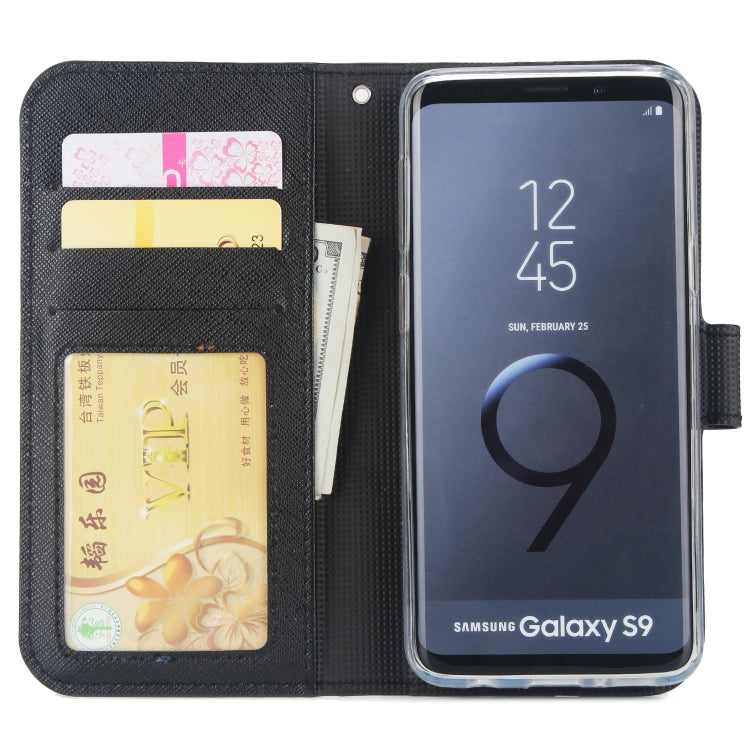 For Samsung Galaxy S9 Cross Texture Detachable Leather Phone Case
