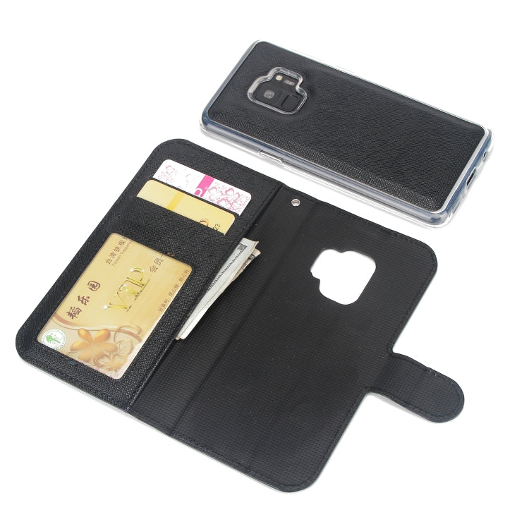 For Samsung Galaxy S9 Cross Texture Detachable Leather Phone Case