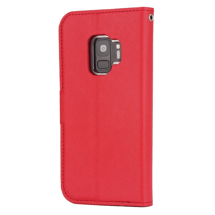 For Samsung Galaxy S9 Cross Texture Detachable Leather Phone Case