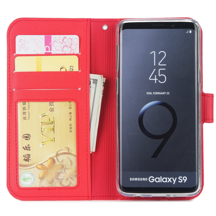 For Samsung Galaxy S9 Cross Texture Detachable Leather Phone Case