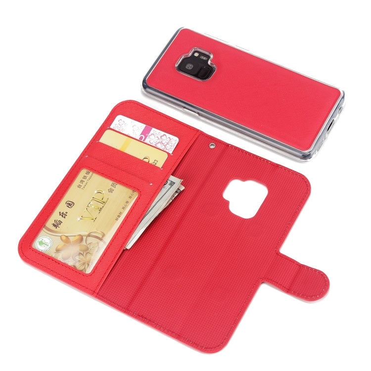For Samsung Galaxy S9 Cross Texture Detachable Leather Phone Case