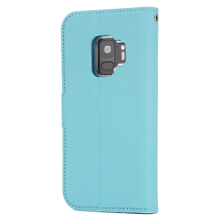 For Samsung Galaxy S9 Cross Texture Detachable Leather Phone Case
