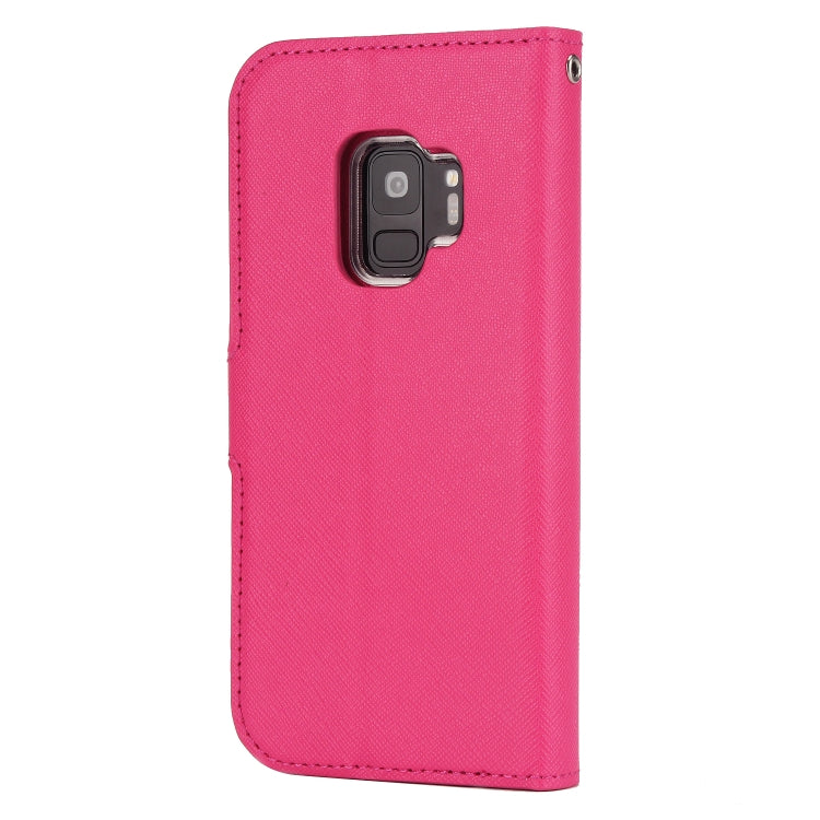 For Samsung Galaxy S9 Cross Texture Detachable Leather Phone Case