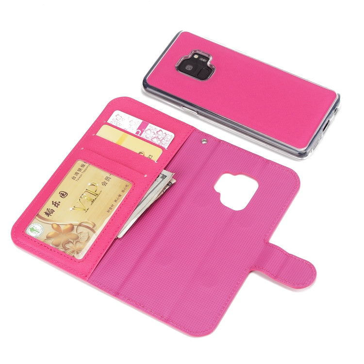 For Samsung Galaxy S9 Cross Texture Detachable Leather Phone Case