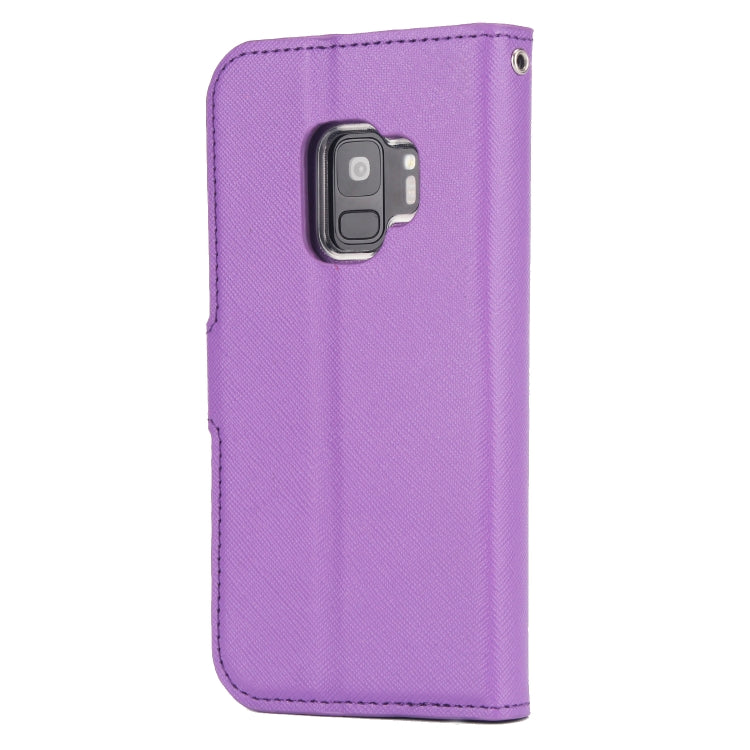 For Samsung Galaxy S9 Cross Texture Detachable Leather Phone Case