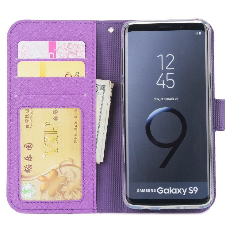 For Samsung Galaxy S9 Cross Texture Detachable Leather Phone Case