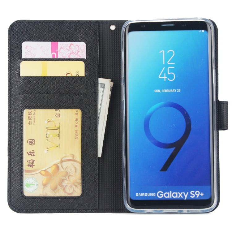 For Samsung Galaxy S9+ Cross Texture Detachable Leather Phone Case