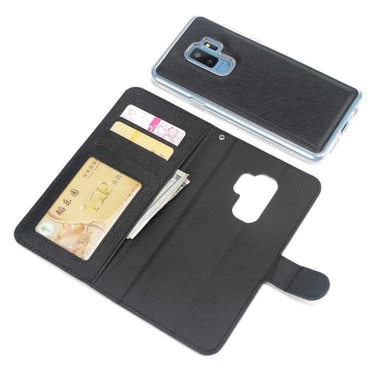 For Samsung Galaxy S9+ Cross Texture Detachable Leather Phone Case