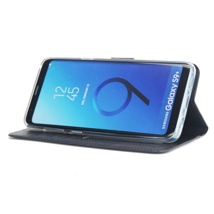For Samsung Galaxy S9+ Cross Texture Detachable Leather Phone Case