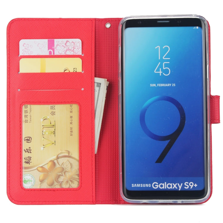 For Samsung Galaxy S9+ Cross Texture Detachable Leather Phone Case