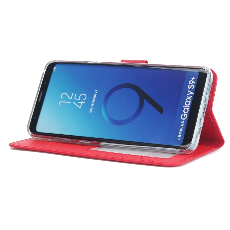For Samsung Galaxy S9+ Cross Texture Detachable Leather Phone Case
