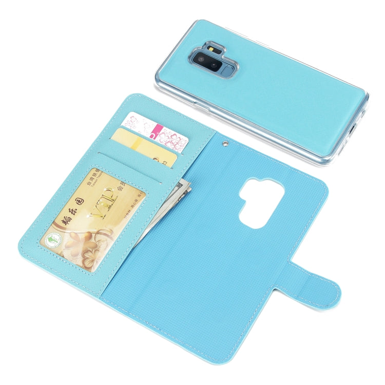 For Samsung Galaxy S9+ Cross Texture Detachable Leather Phone Case