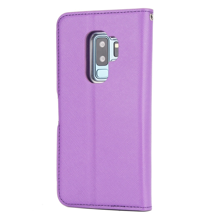 For Samsung Galaxy S9+ Cross Texture Detachable Leather Phone Case
