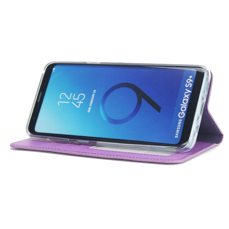 For Samsung Galaxy S9+ Cross Texture Detachable Leather Phone Case