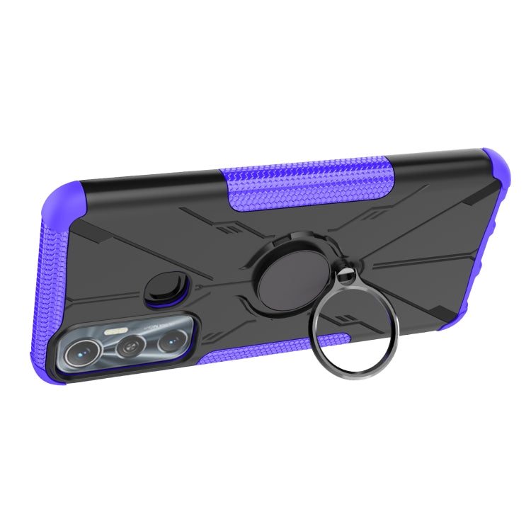 For Infinix Hot 11 Armor Bear Shockproof PC + TPU Protective Phone Case with Ring Holder