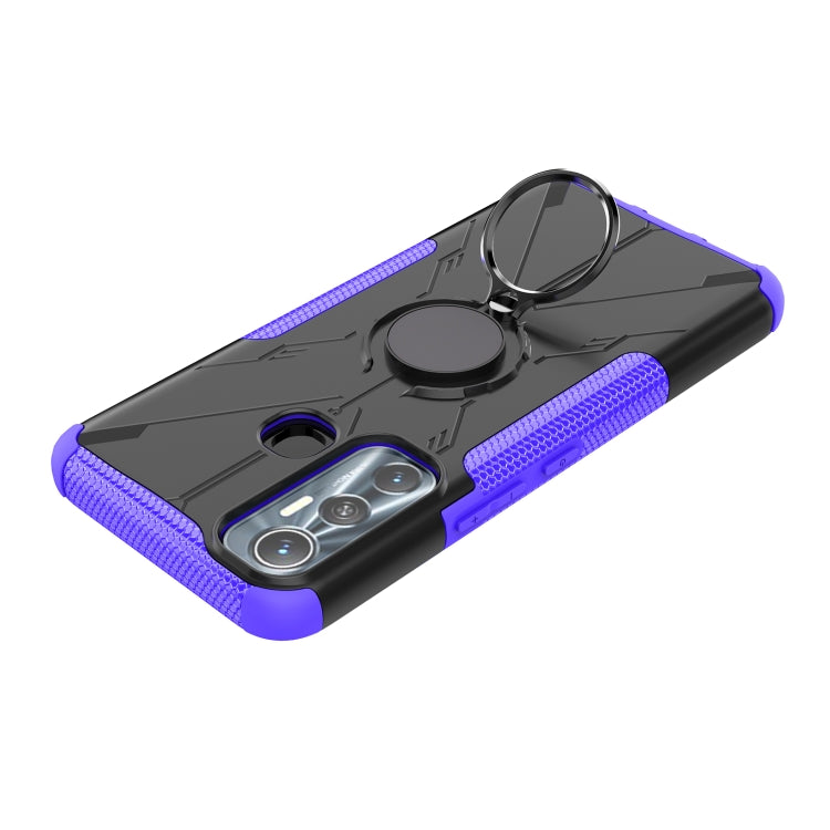 For Infinix Hot 11 Armor Bear Shockproof PC + TPU Protective Phone Case with Ring Holder