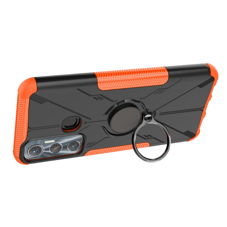 For Infinix Hot 11 Armor Bear Shockproof PC + TPU Protective Phone Case with Ring Holder