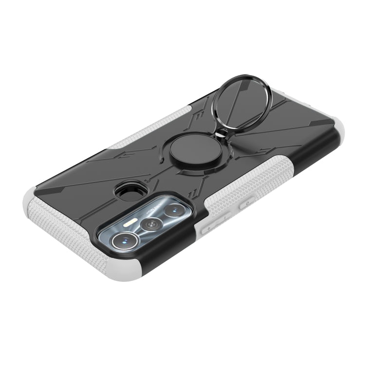 For Infinix Hot 11 Armor Bear Shockproof PC + TPU Protective Phone Case with Ring Holder