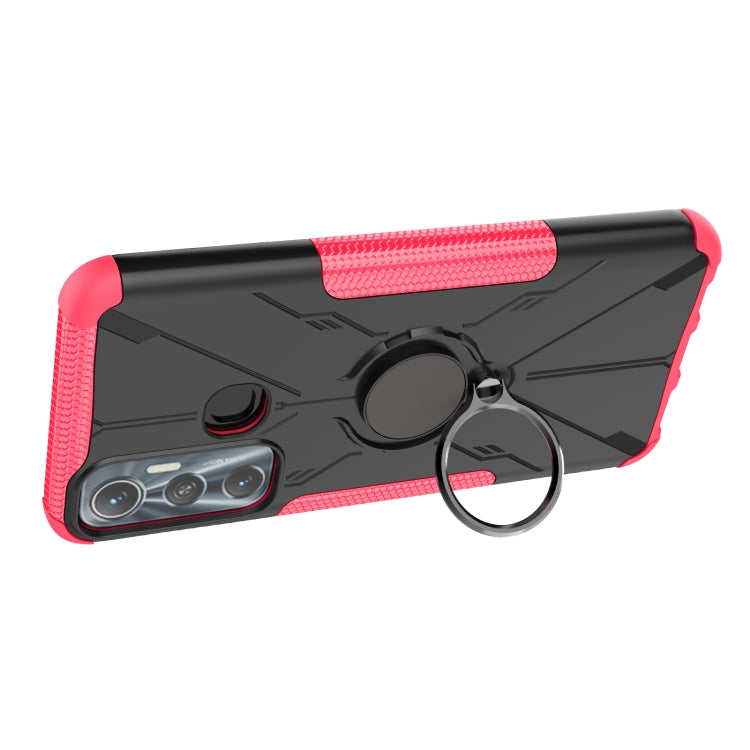 For Infinix Hot 11 Armor Bear Shockproof PC + TPU Protective Phone Case with Ring Holder