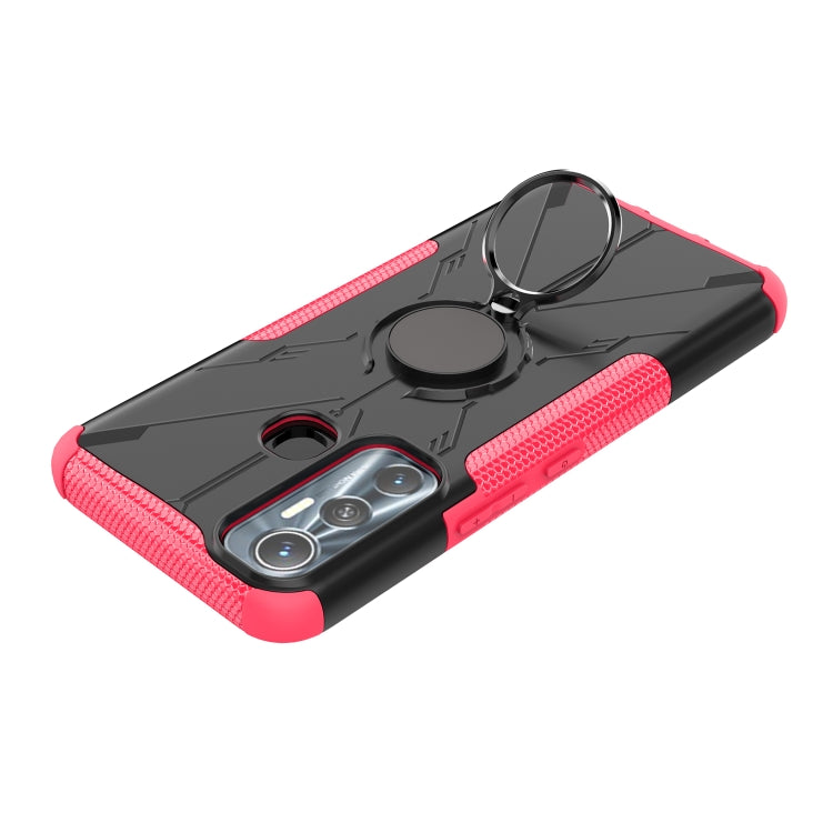 For Infinix Hot 11 Armor Bear Shockproof PC + TPU Protective Phone Case with Ring Holder