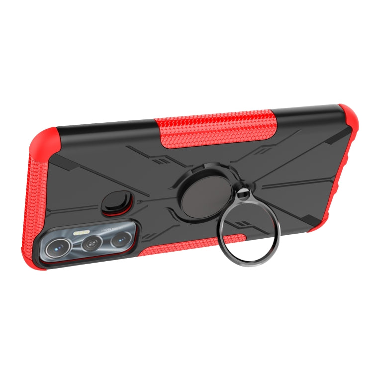 For Infinix Hot 11 Armor Bear Shockproof PC + TPU Protective Phone Case with Ring Holder