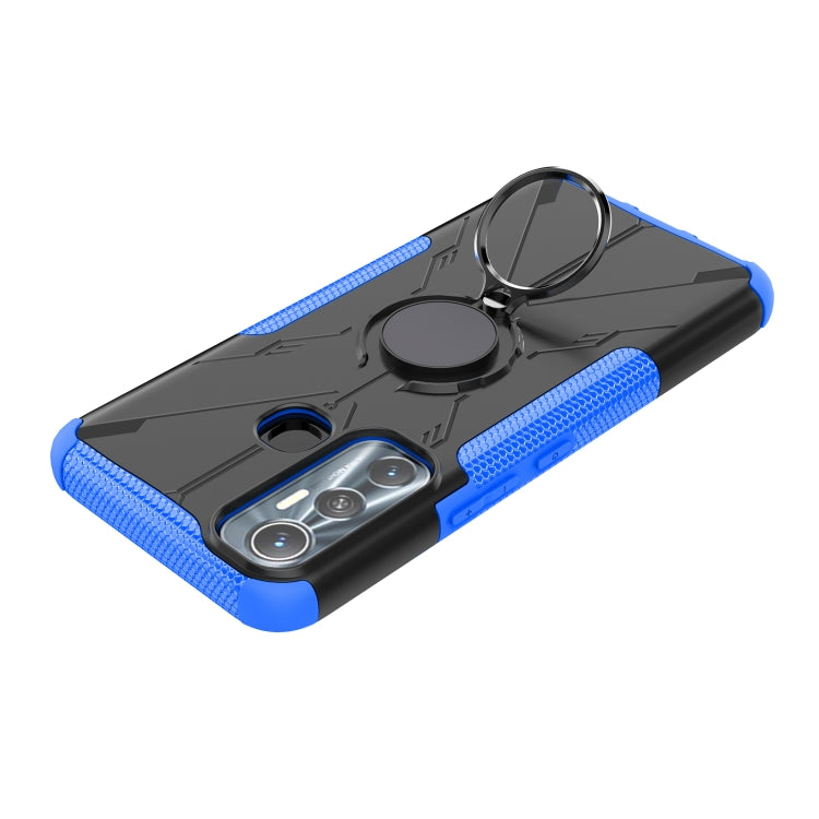 For Infinix Hot 11 Armor Bear Shockproof PC + TPU Protective Phone Case with Ring Holder
