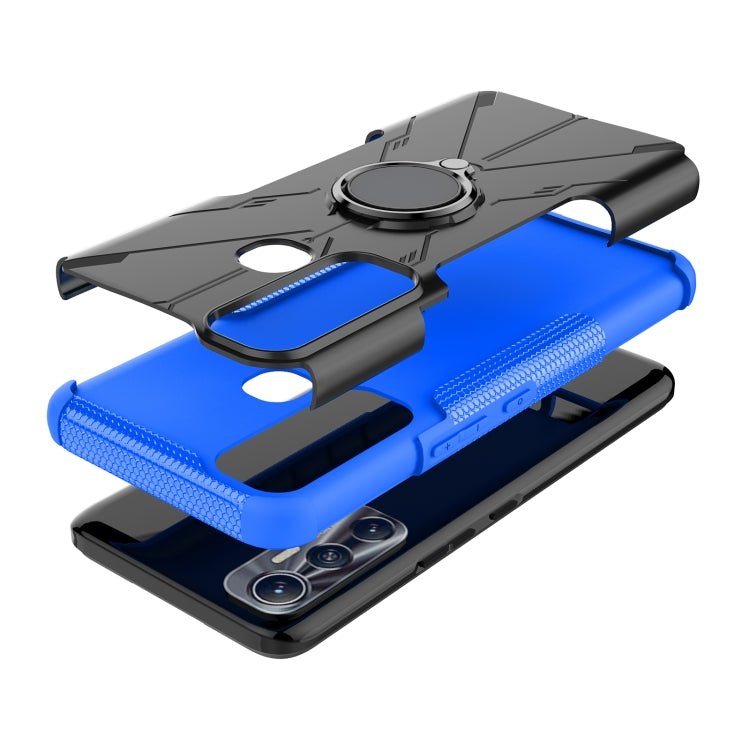 For Infinix Hot 11 Armor Bear Shockproof PC + TPU Protective Phone Case with Ring Holder