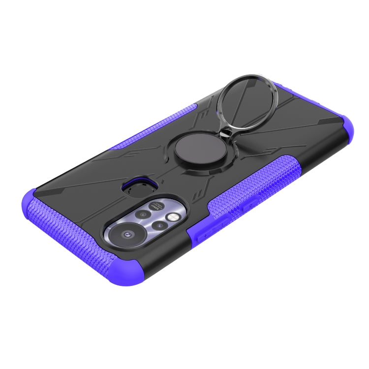For Infinix Hot 11S Armor Bear Shockproof PC + TPU Protective Phone Case with Ring Holder