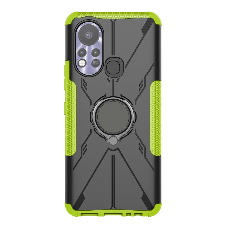 For Infinix Hot 11S Armor Bear Shockproof PC + TPU Protective Phone Case with Ring Holder