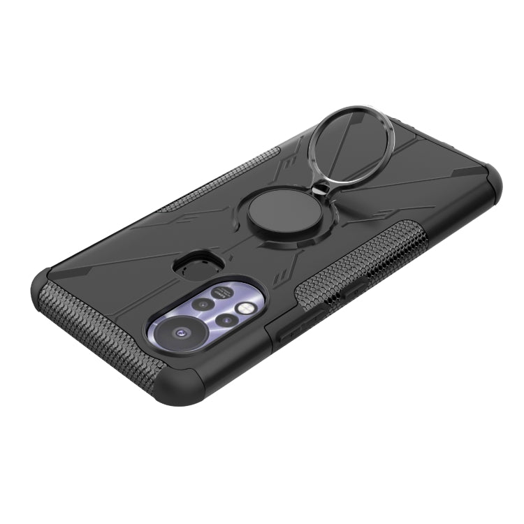 For Infinix Hot 11S Armor Bear Shockproof PC + TPU Protective Phone Case with Ring Holder