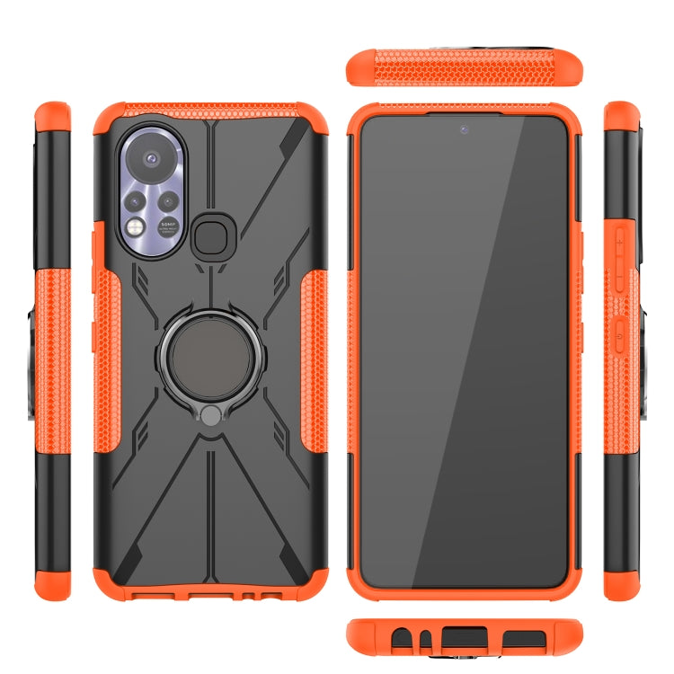 For Infinix Hot 11S Armor Bear Shockproof PC + TPU Protective Phone Case with Ring Holder