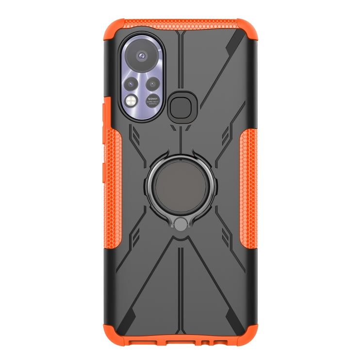 For Infinix Hot 11S Armor Bear Shockproof PC + TPU Protective Phone Case with Ring Holder