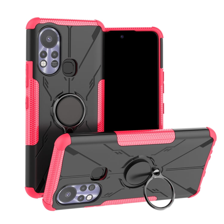 For Infinix Hot 11S Armor Bear Shockproof PC + TPU Protective Phone Case with Ring Holder