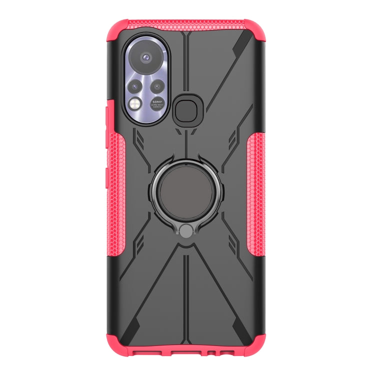 For Infinix Hot 11S Armor Bear Shockproof PC + TPU Protective Phone Case with Ring Holder