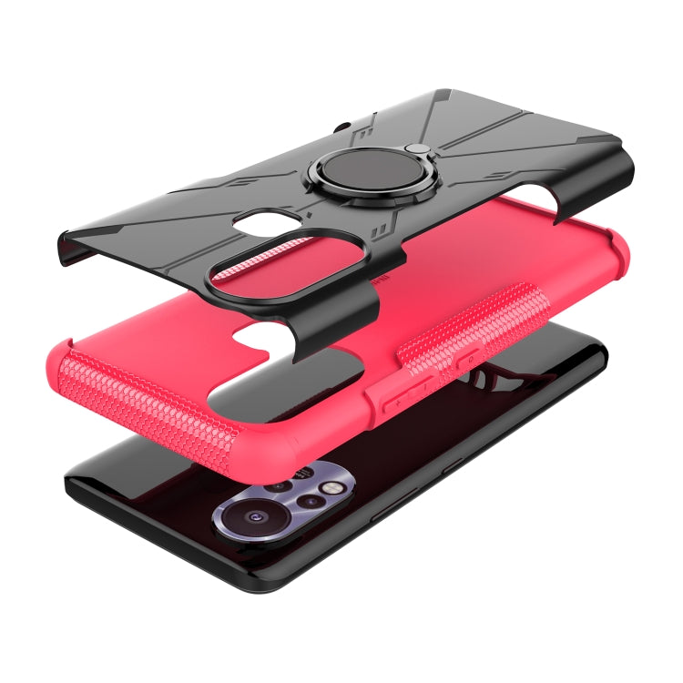 For Infinix Hot 11S Armor Bear Shockproof PC + TPU Protective Phone Case with Ring Holder
