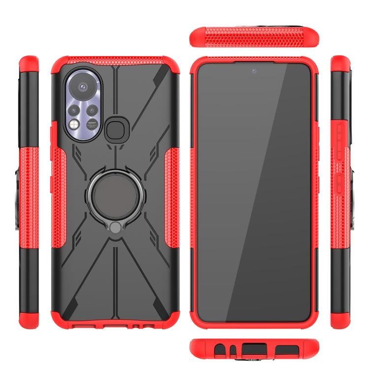 For Infinix Hot 11S Armor Bear Shockproof PC + TPU Protective Phone Case with Ring Holder