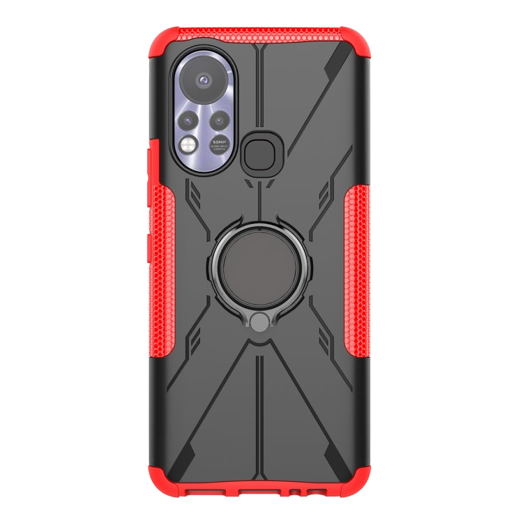For Infinix Hot 11S Armor Bear Shockproof PC + TPU Protective Phone Case with Ring Holder