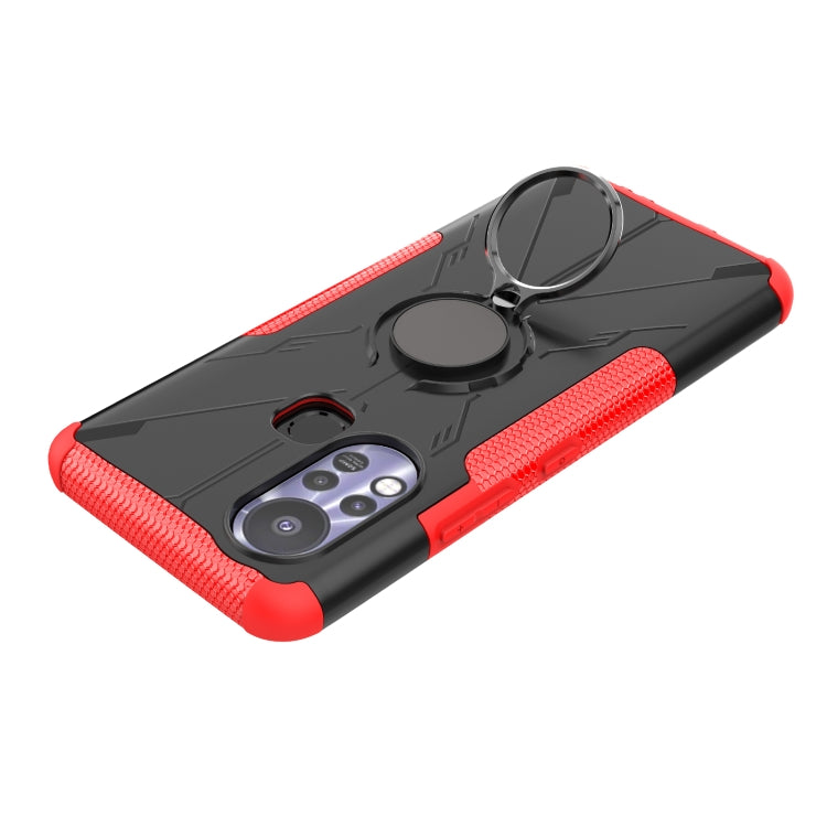 For Infinix Hot 11S Armor Bear Shockproof PC + TPU Protective Phone Case with Ring Holder