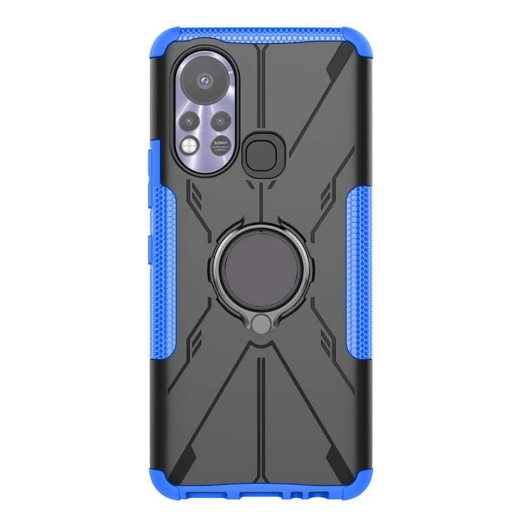 For Infinix Hot 11S Armor Bear Shockproof PC + TPU Protective Phone Case with Ring Holder