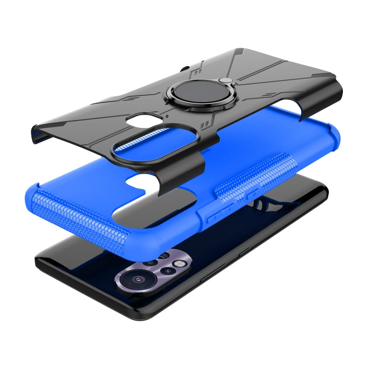 For Infinix Hot 11S Armor Bear Shockproof PC + TPU Protective Phone Case with Ring Holder
