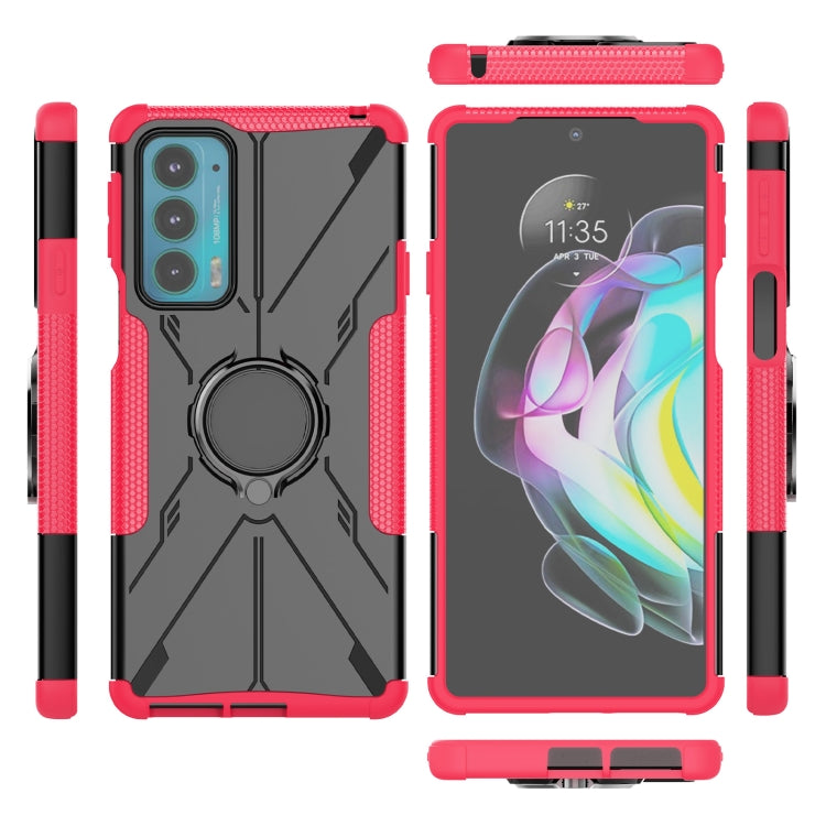 For Motorola Moto Edge 20 Armor Bear Shockproof PC + TPU Protective Phone Case with Ring Holder