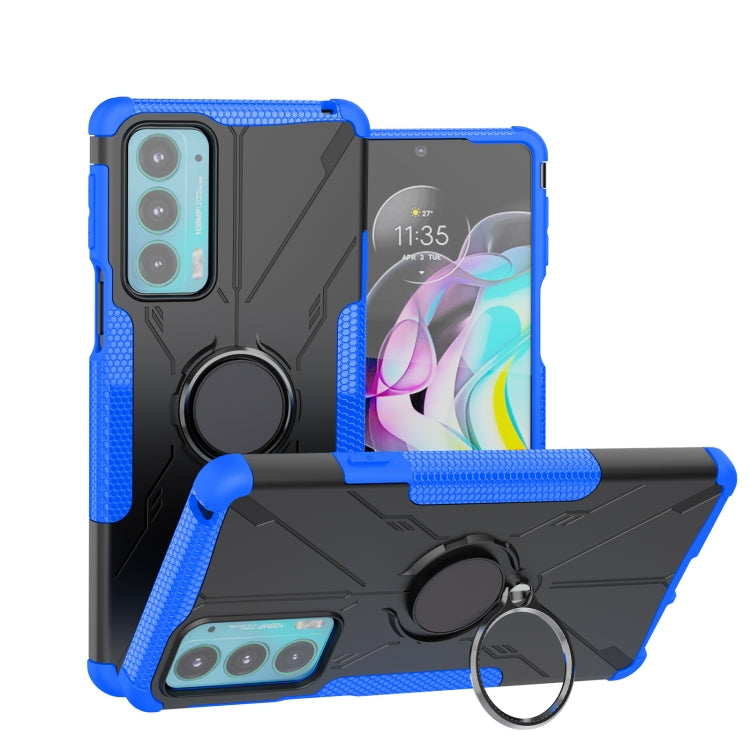 For Motorola Moto Edge 20 Armor Bear Shockproof PC + TPU Protective Phone Case with Ring Holder