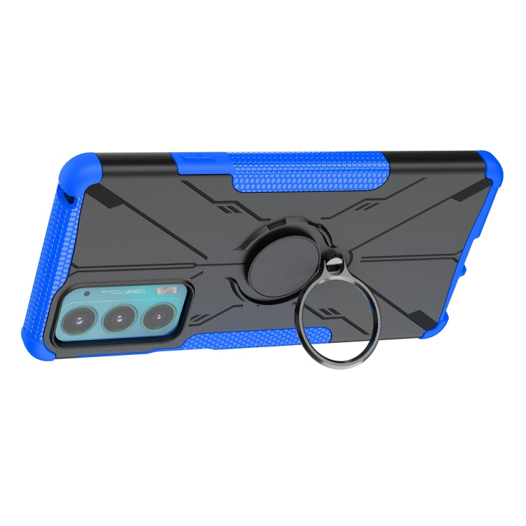 For Motorola Moto Edge 20 Armor Bear Shockproof PC + TPU Protective Phone Case with Ring Holder