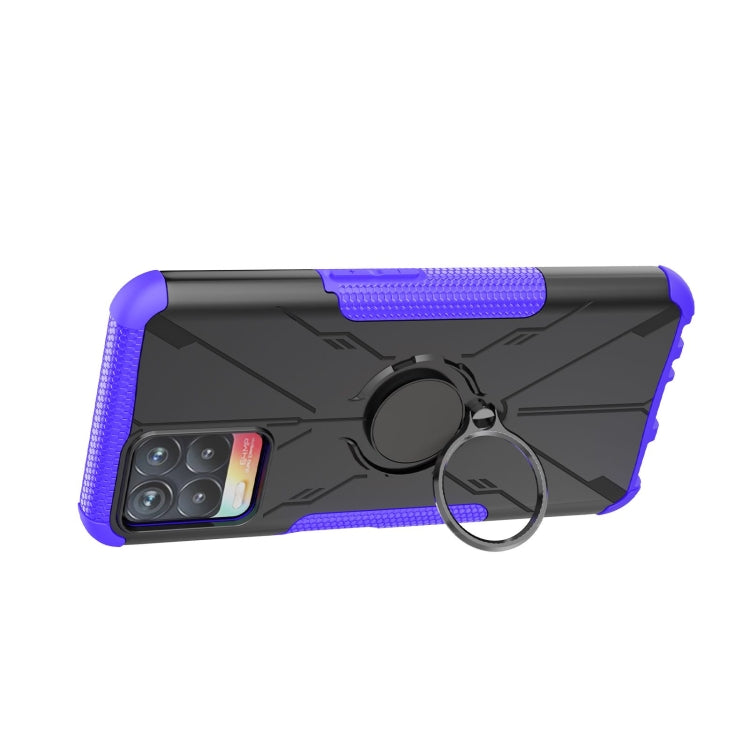 For OPPO Realme 8i Armor Bear Shockproof PC + TPU Protective Phone Case with Ring Holder