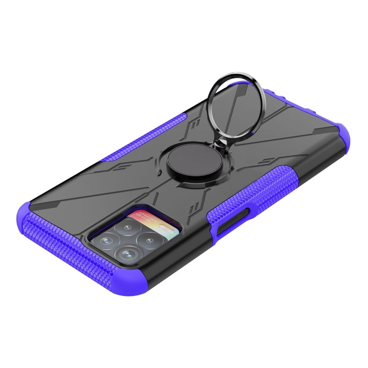 For OPPO Realme 8i Armor Bear Shockproof PC + TPU Protective Phone Case with Ring Holder