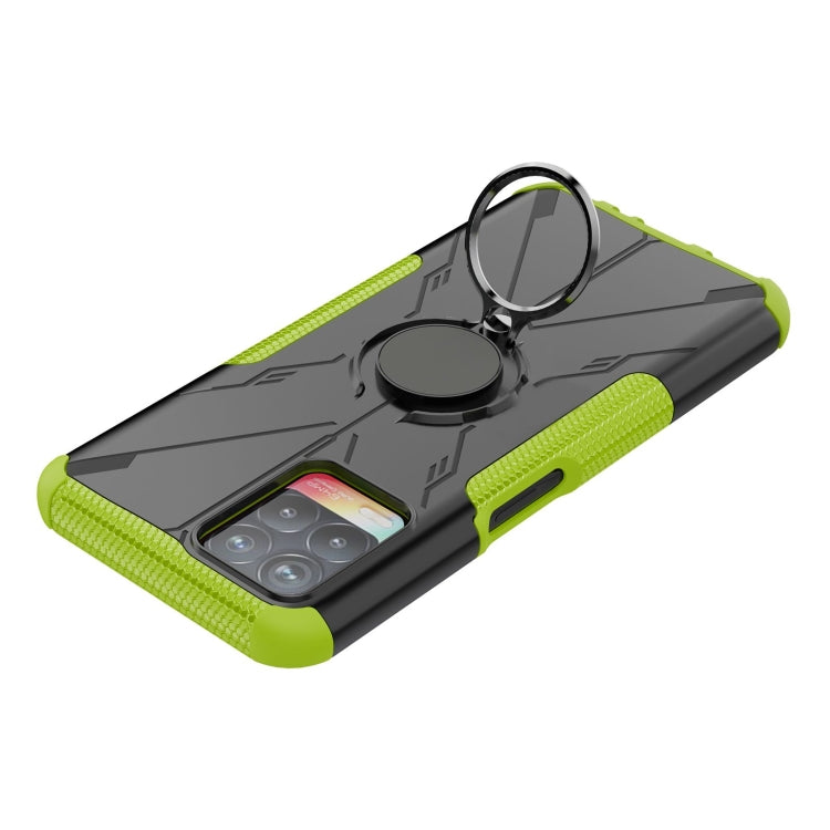 For OPPO Realme 8i Armor Bear Shockproof PC + TPU Protective Phone Case with Ring Holder