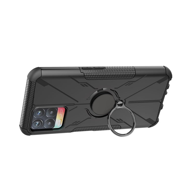 For OPPO Realme 8i Armor Bear Shockproof PC + TPU Protective Phone Case with Ring Holder