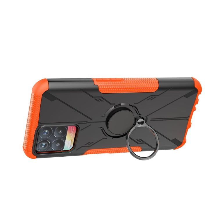 For OPPO Realme 8i Armor Bear Shockproof PC + TPU Protective Phone Case with Ring Holder